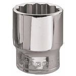 Facom 3/8 in Drive 7mm Standard Socket, 12 point, 27 mm Overall Length