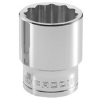 Facom 1/2 in Drive 13/16in Standard Socket, 12 point, 38 mm Overall Length