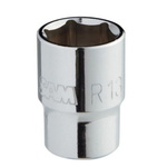 SAM 1/4 in Drive 6mm Standard Socket, 6 point, 25 mm Overall Length