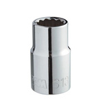 SAM 1/2 in Drive 14mm Standard Socket, 12 point, 38 mm Overall Length