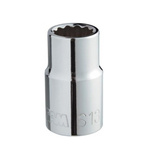 SAM 1/2 in Drive 18mm Standard Socket, 12 point, 38 mm Overall Length