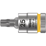 Wera 1/4 in Drive Bit Socket, Torx Bit, T10, 100 mm Overall Length