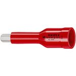 Knipex 1/2 in Drive Bit Socket, Hex Bit, 6mm, 75 mm Overall Length