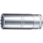 STAHLWILLE 1/2 in Drive 19mm Deep Socket, 12 point, 83 mm Overall Length