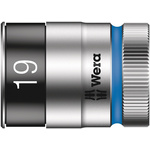 Wera 1/2 in Drive 19mm Standard Socket, 6 point, 37 mm Overall Length
