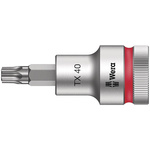 Wera 1/2 in Drive Bit Socket, Torx Bit, T40, 60 mm Overall Length