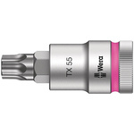 Wera 1/2 in Drive Bit Socket, Torx Bit, T55, 60 mm Overall Length