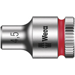 Wera 1/4 in Drive 4.5mm Standard Socket, 6 point, 23 mm Overall Length