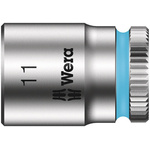 Wera 1/4 in Drive 11mm Standard Socket, 6 point, 23 mm Overall Length