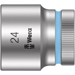 Wera 1/2 in Drive 24mm Standard Socket, 6 point, 37 mm Overall Length