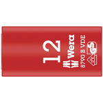 Wera 3/8 in Drive 12mm Insulated Standard Socket, 6 point, 46 mm Overall Length