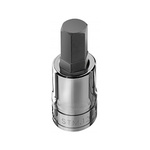 Facom 1/2 in Drive Bit Socket, Hex Bit, 17mm, 60 mm Overall Length
