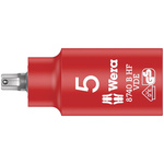 Wera 3/8 in Drive 5mm Insulated Bit Socket, Hex Bit, 5mm, VDE/1000V, 55 mm Overall Length