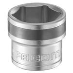 Facom 3/8 in Drive 17mm Oil Drain Socket, 6 point
