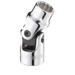 Facom 3/8 in Drive 9/16in Universal Joint Socket, 12 point, 30 mm Overall Length