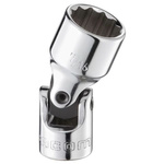 Facom 1/4 in Drive 7/16in Universal Joint Socket, 12 point, 35.8 mm Overall Length