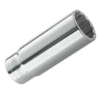 Facom 1/4 in Drive 9/32in Deep Socket, 12 point, 22 mm Overall Length