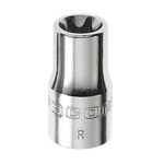 Facom 1/4 in Drive E6 Standard Socket, e-Torx, 22 mm Overall Length