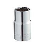 SAM 1/2 in Drive 16mm Standard Socket, 12 point, 38 mm Overall Length