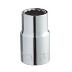 SAM 1/2 in Drive 21mm Standard Socket, 12 point, 38 mm Overall Length