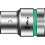 Wera 1/2 in Drive 37mm Standard Socket, 6 point, 104 mm Overall Length