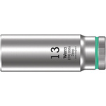 Wera 1/4 in Drive 50mm Deep Socket, 6 point, 117 mm Overall Length