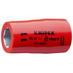 Knipex 3/8 in Drive 3/8in Insulated Standard Socket, 6 point, 43 mm Overall Length