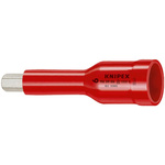 Knipex 1/2 in Drive Bit Socket, Hex Bit, 8mm, 75 mm Overall Length