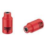 Teng Tools 3/8 in Drive 7mm Insulated Standard Socket, 6 point, VDE/1000V, 46 mm Overall Length