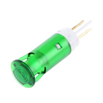 Signal Construct Green Indicator, Tab Termination, 12 → 14 V, 10mm Mounting Hole Size