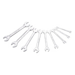 SAM 9-Piece Open Ended Spanner Set, 6 x 7 → 22 x 23 mm, Chrome Vanadium Steel