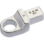 SAM DEC Series Rectangular End Cap, 64 mm, 17mm Insert, Chrome Finish