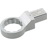 STAHLWILLE 5862 Series Round Insertion Ring Spanner, 17.2 mm, 9 x 12mm Insert, Chrome Plated Finish