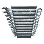 CK T4343M Series 10-Piece Combination Spanner Set, 8, 9, 10, 11, 12, 13, 14, 15, 17, 19, Chrome Vandium Steel