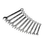 Avit 10-Piece Combination Spanner Set, 7 mm, 8 mm, 9 mm, 10 mm, 11 mm, 12 mm, 13 mm, 14 mm, 15 mm, 16 mm, Chrome