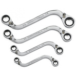 RS PRO 4-Piece Spanner Set, 3/8 x 7/16 → 3/4 x 7/8 in, Chrome Vanadium Steel