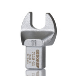 Gedore 7112 Series Spanner Head, 11 mm, 9 x 12mm Insert, Chrome Finish