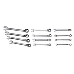 SAM 11-Piece Combination Ratchet Spanner Set, 8 → 19 mm, Chrome Vanadium Steel