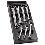 Facom 65 Series Ratchet Polygon Wrenches Series 7-Piece Ring Spanner Set, 6 in, 7 in, 8 in, 9 in, 10 in, 11 in, 12 in,