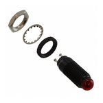 Dialight Red Indicator, Solder Turret Termination, 28 V dc, 9.53mm Mounting Hole Size