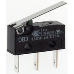 SPDT-NO/NC Hinge Lever Microswitch, 100 mA @ 30 V dc