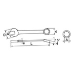 SAM Combination Spanner, 16mm, Metric, Height Safe, Double Ended, 198 mm Overall