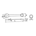 SAM Combination Spanner, 17mm, Metric, Height Safe, Double Ended, 198 mm Overall