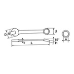 SAM Combination Spanner, 20mm, Metric, Height Safe, Double Ended, 230 mm Overall