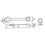 SAM Combination Spanner, 8mm, Metric, Height Safe, Double Ended, 135 mm Overall