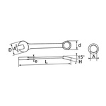 SAM Combination Spanner, 12mm, Metric, Height Safe, Double Ended, 163 mm Overall