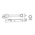 SAM Combination Spanner, 7mm, Metric, Height Safe, Double Ended, 115 mm Overall