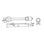 SAM Combination Spanner, 14mm, Metric, Height Safe, Double Ended, 178 mm Overall