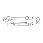 SAM Combination Spanner, 23mm, Metric, Height Safe, Double Ended, 253 mm Overall