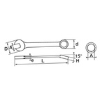 SAM Combination Spanner, 24mm, Metric, Height Safe, Double Ended, 264 mm Overall